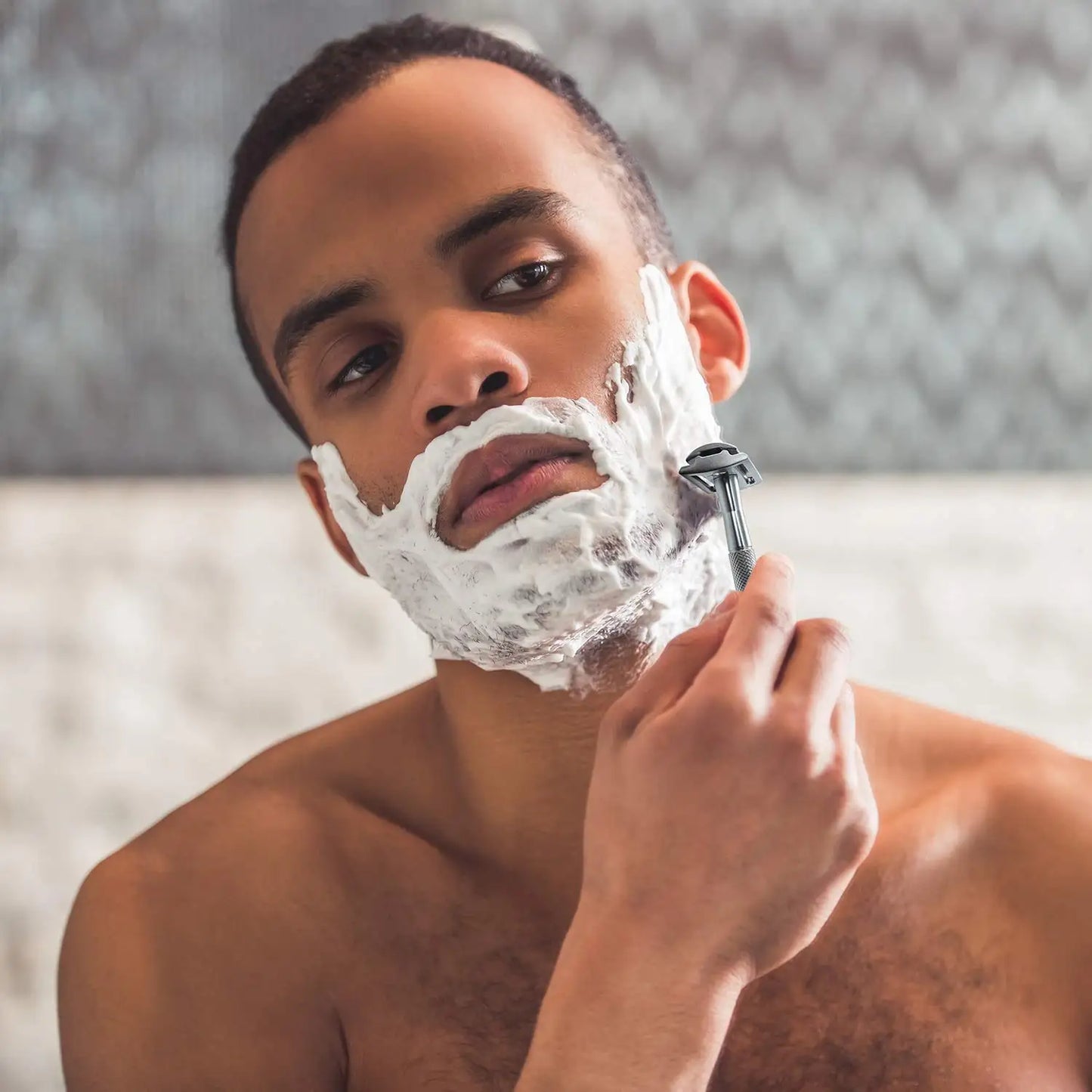 Safety Razor with Brass Weighted Handle