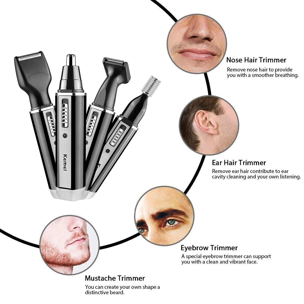 4in1 Rechargeable Nose Trimmer Beard Trimmer