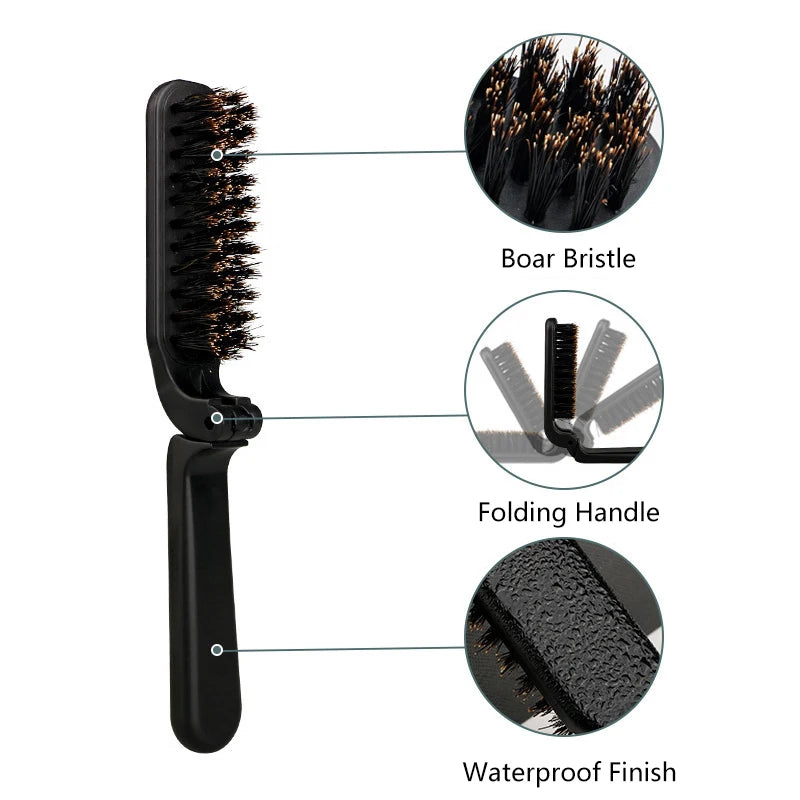 1PCS Soft Boar Bristle Beard Brush